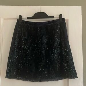 1.State navy midnight sequin mini skirt 8